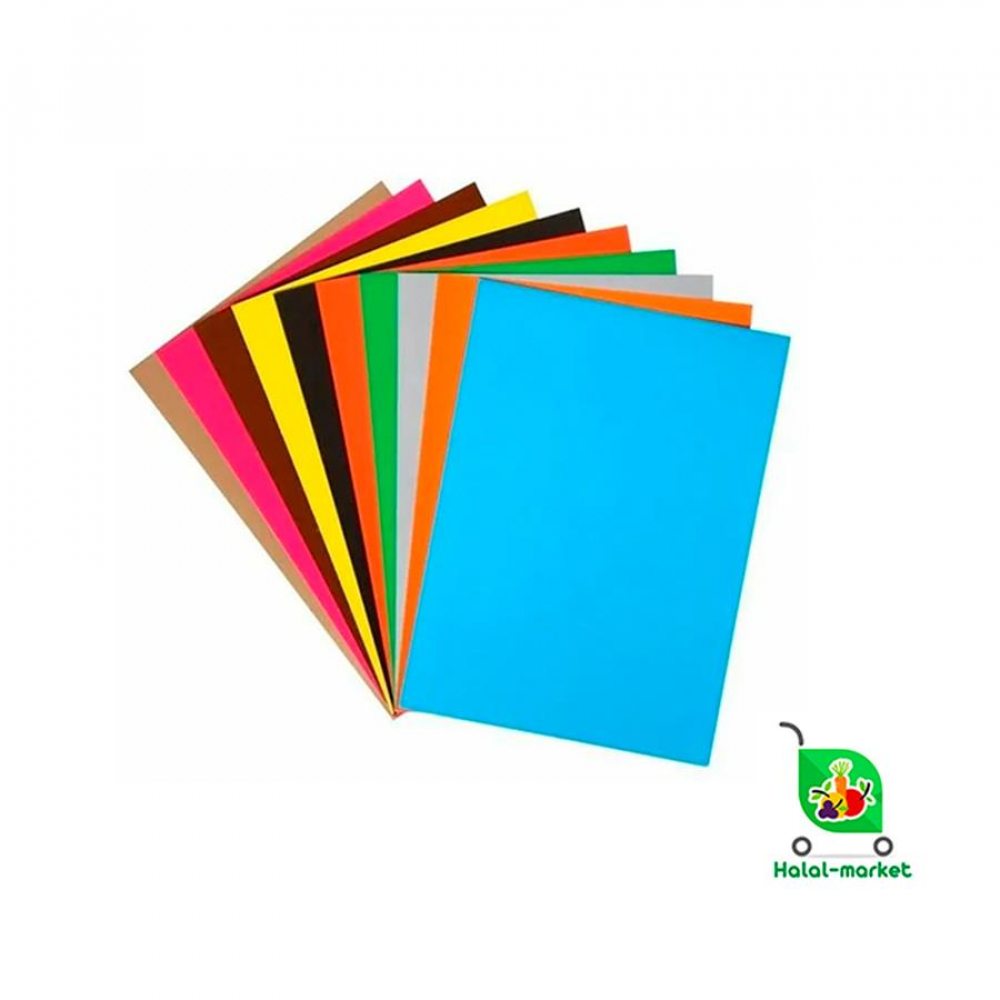 Цветгной Картон 10листов