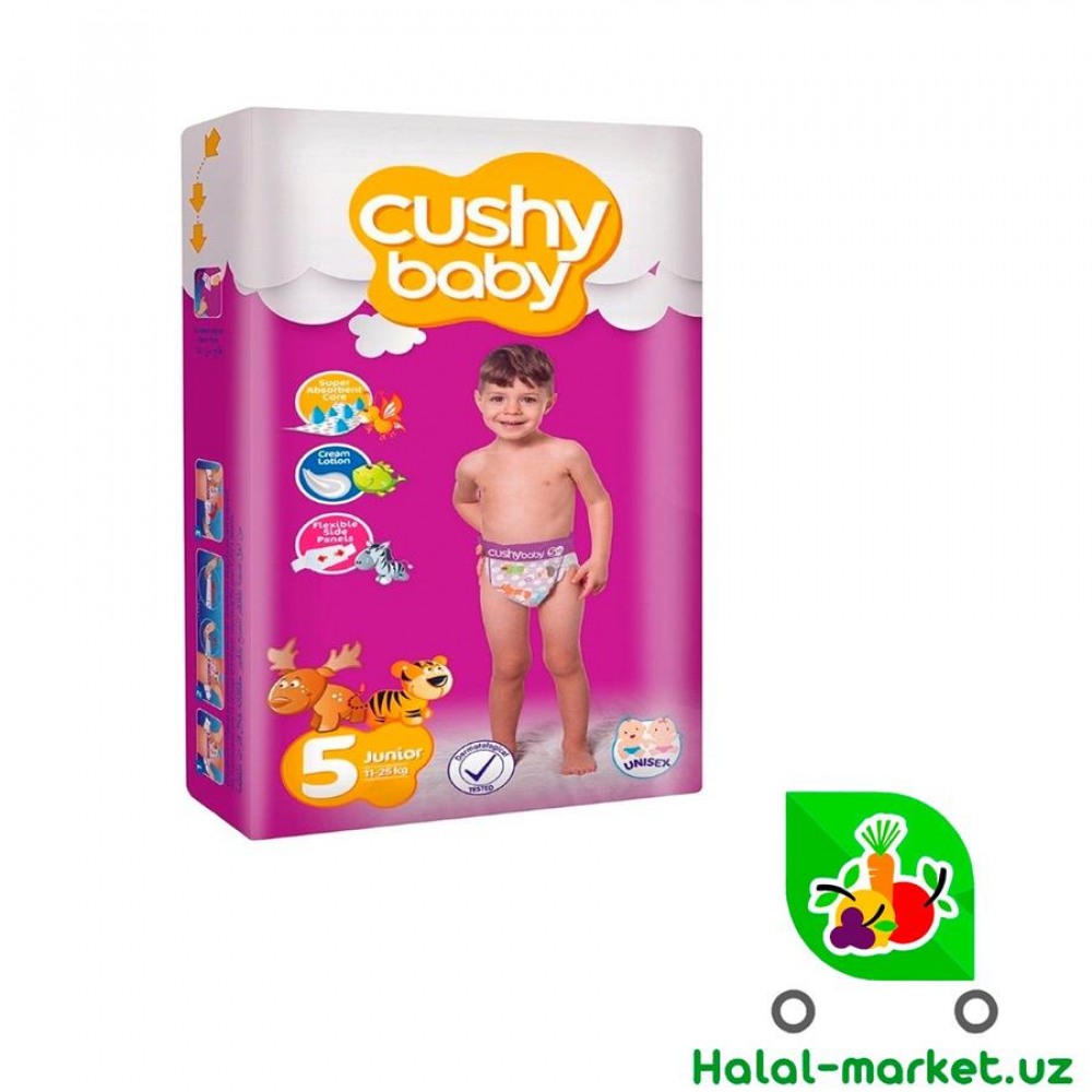 Подгузники CUSHY BABY 5 JUNIOR (52шт)