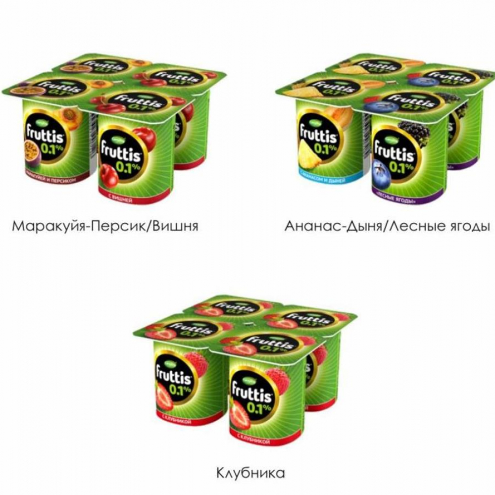 Йогурт FRUTTIS 0,1% ассортимент 100гр