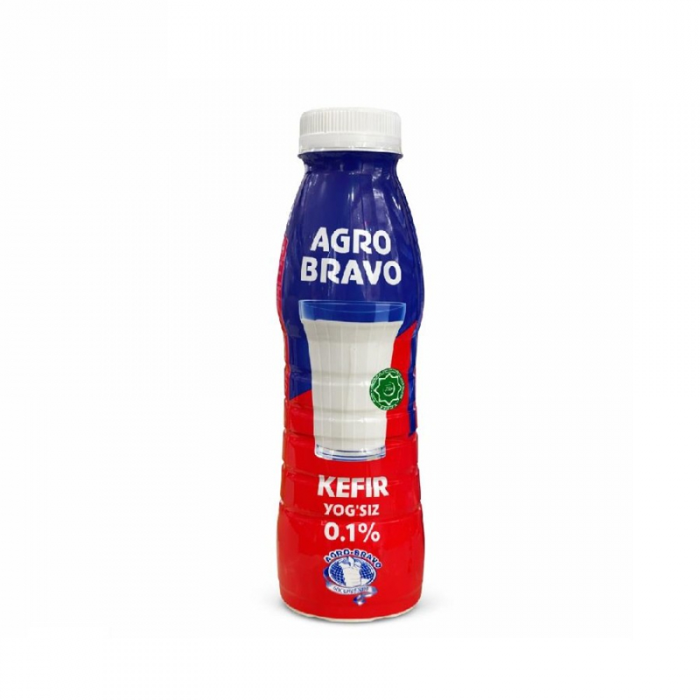Кефир 0,1% AGRO BRAVO 480гр