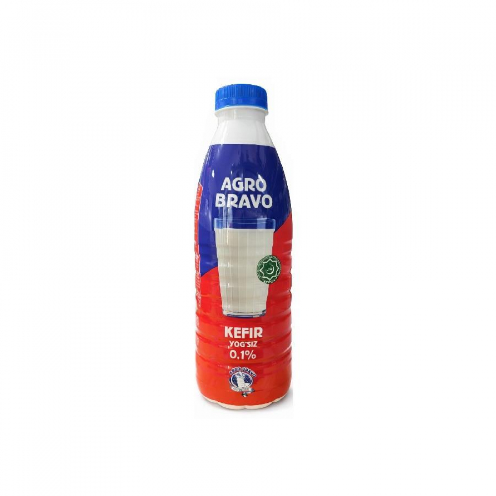Кефир 0,1% AGRO BRAVO 900гр