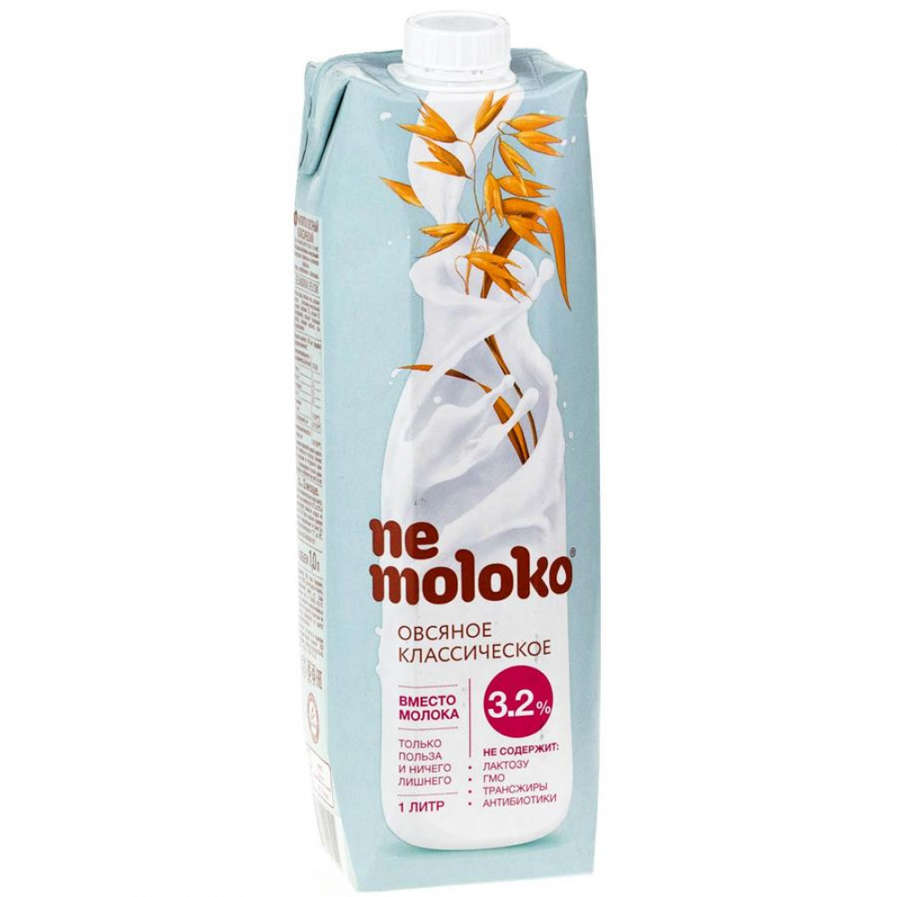 Напиток NE MOLOKO овсяное классическое 3,2% 1л
