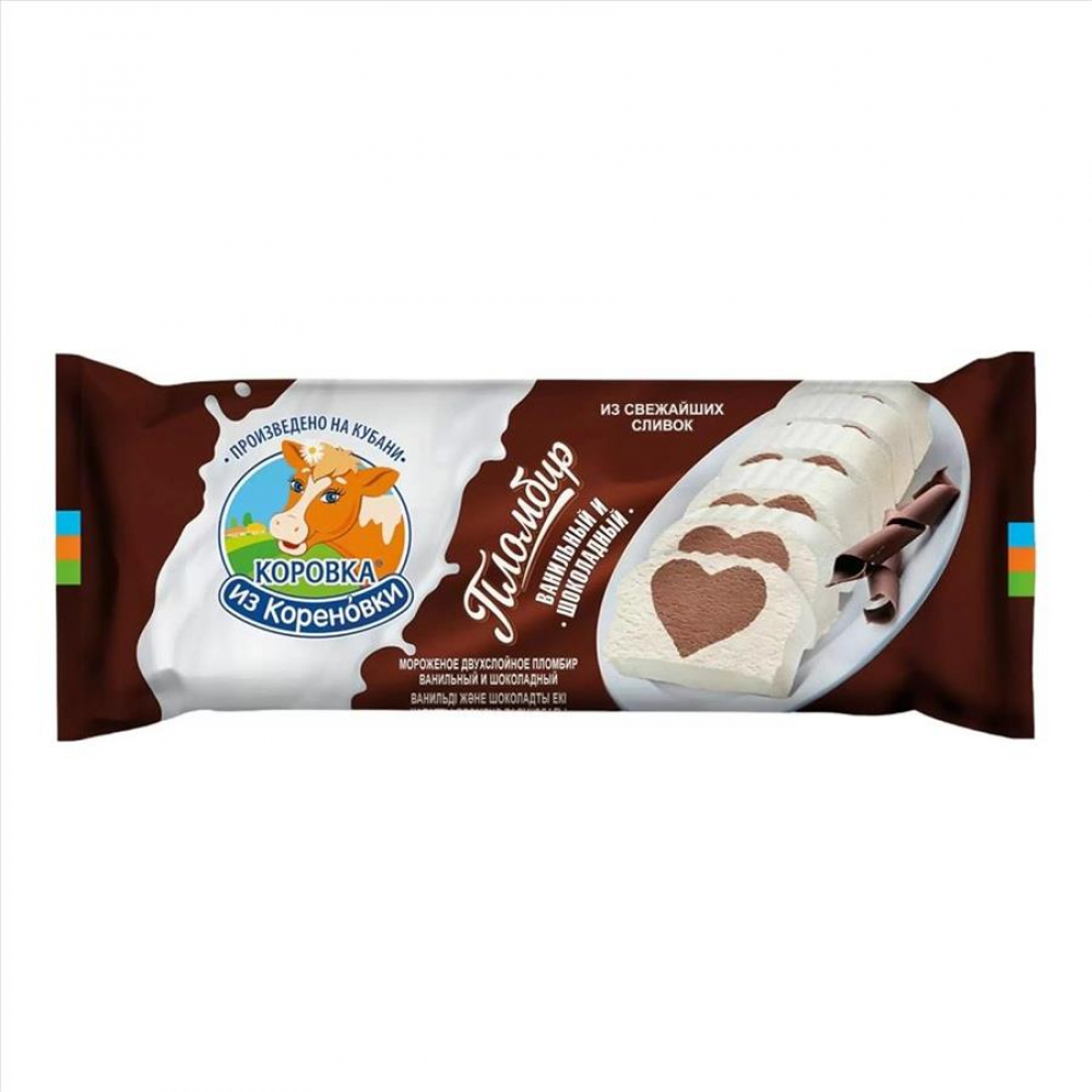 KOРОВKA ШОКОЛАДЛИ БЎЛГАН МОРОЖЕНОЕ 400гр