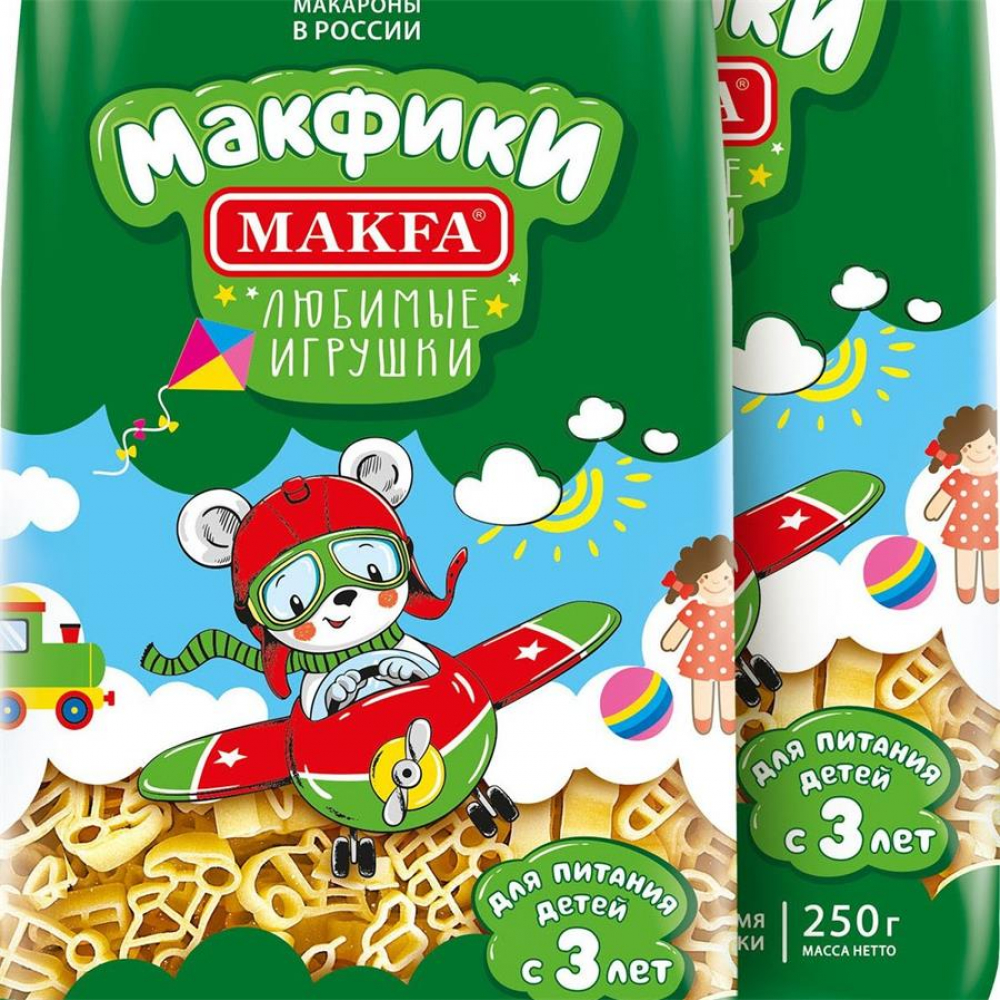 Макароны МАКФИКИ Любимые игрушки 250гр