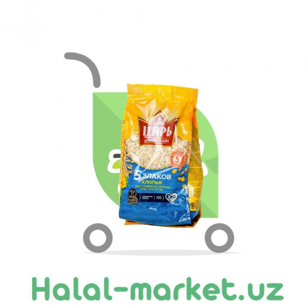 Каша Овсянные Царь 5 злаков Хлопья 400гр