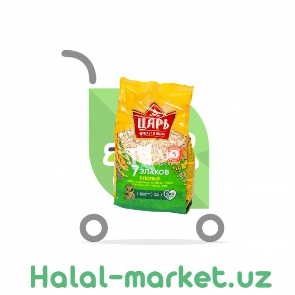 Каша Овсянные Царь 7 злаков Хлопья (пак) 400гр