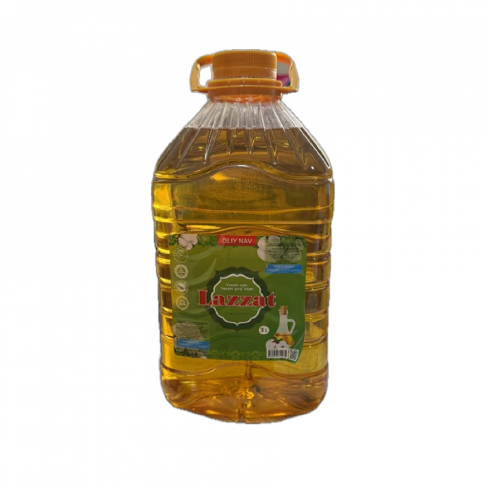 Масло хлопковое LAZZAT 3л