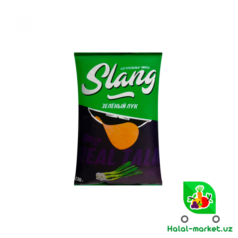 Чипсы SLANG Зелень Лук 130гр