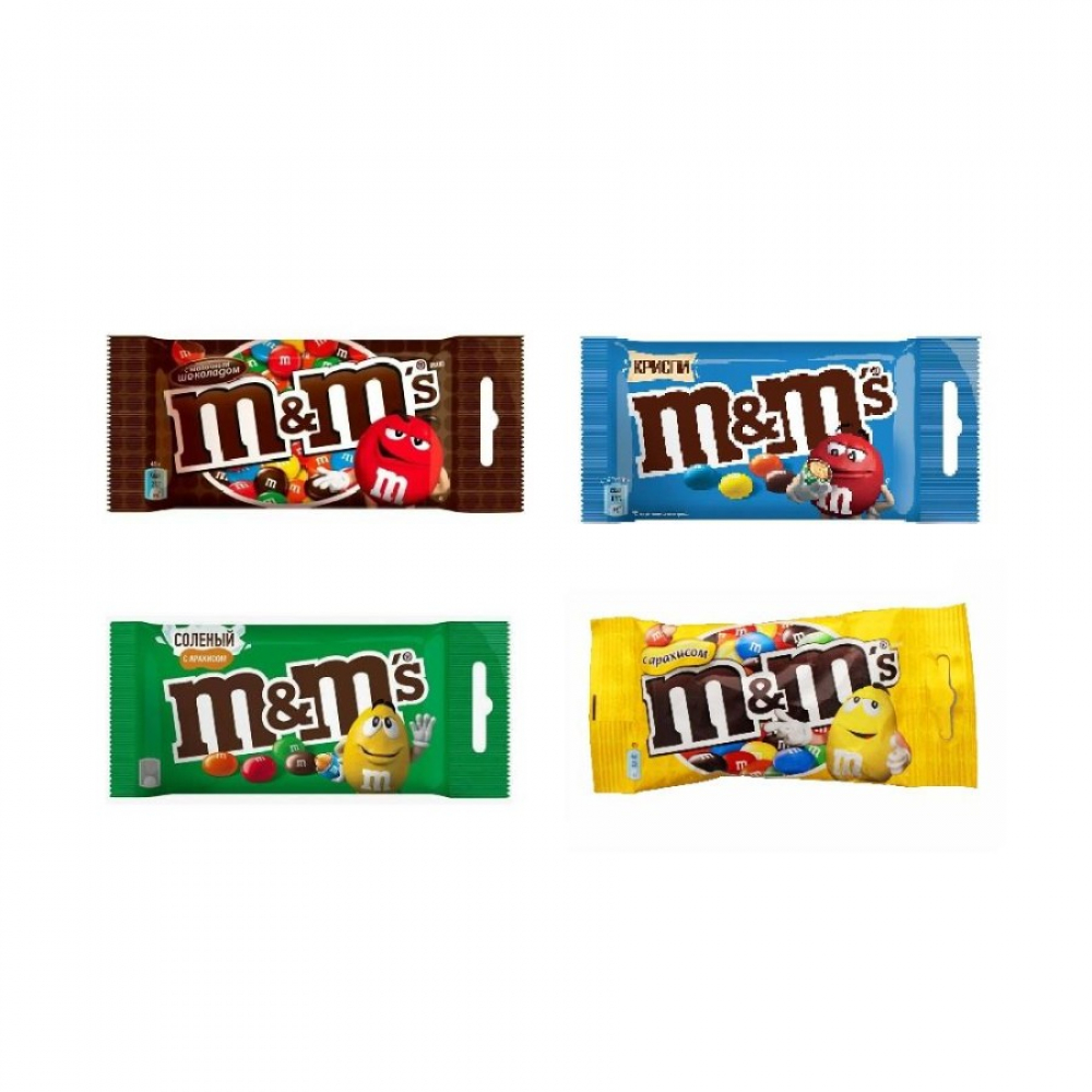 Драже M*Ms Молочным шоколадный 45гр