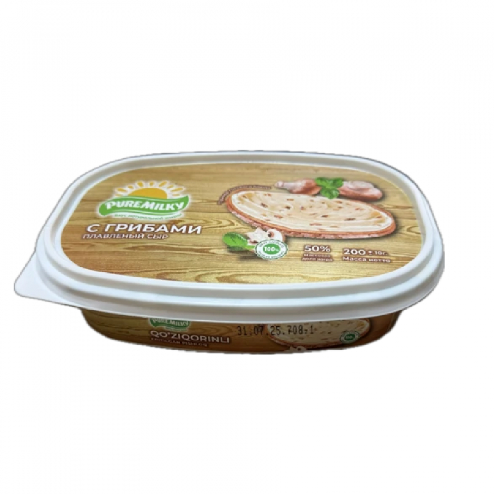 Плавленый сыр PURE MILKY с Грибами 200гр