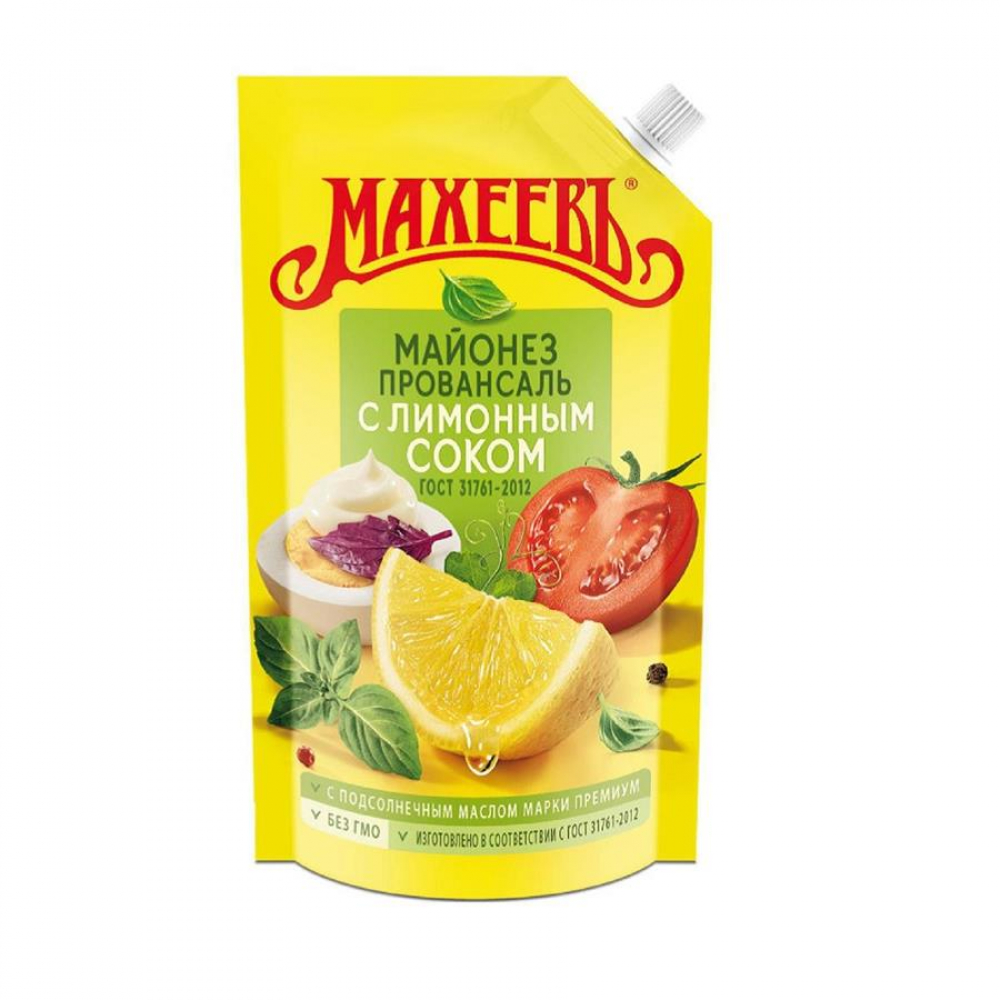 Майонез МАХЕЕВЬ С ЛИМОННЫМ СОКОМ 200мл