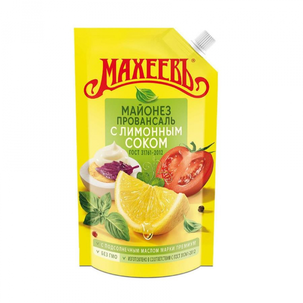 Майонез МАХЕЕВЬ С ЛИМОННЫМ СОКОМ 400мл