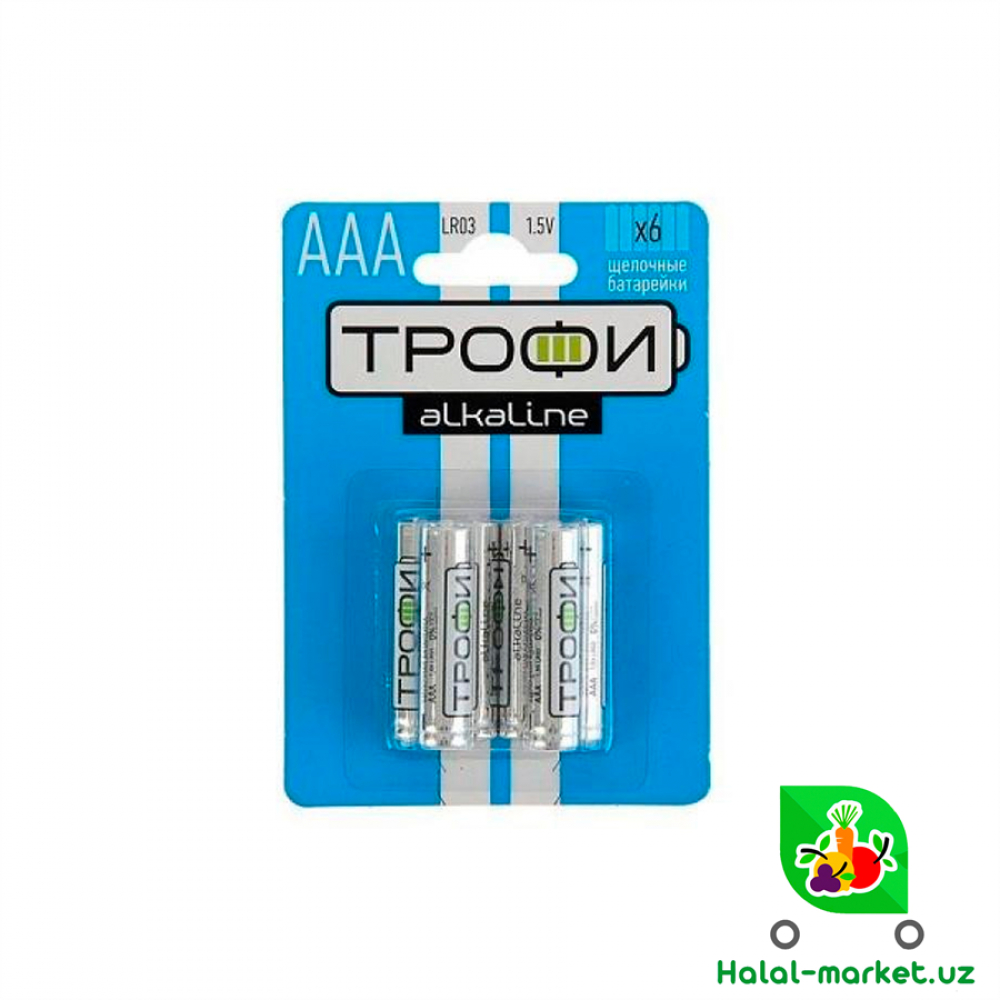 Батарейка ТРОФИ AAA-LR03-6BL (6шт)