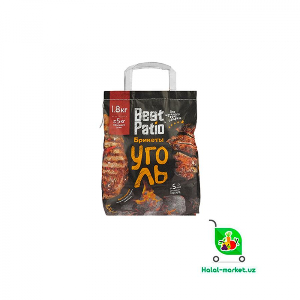 Уголь BEST PATIO Брикеты 1,8кг