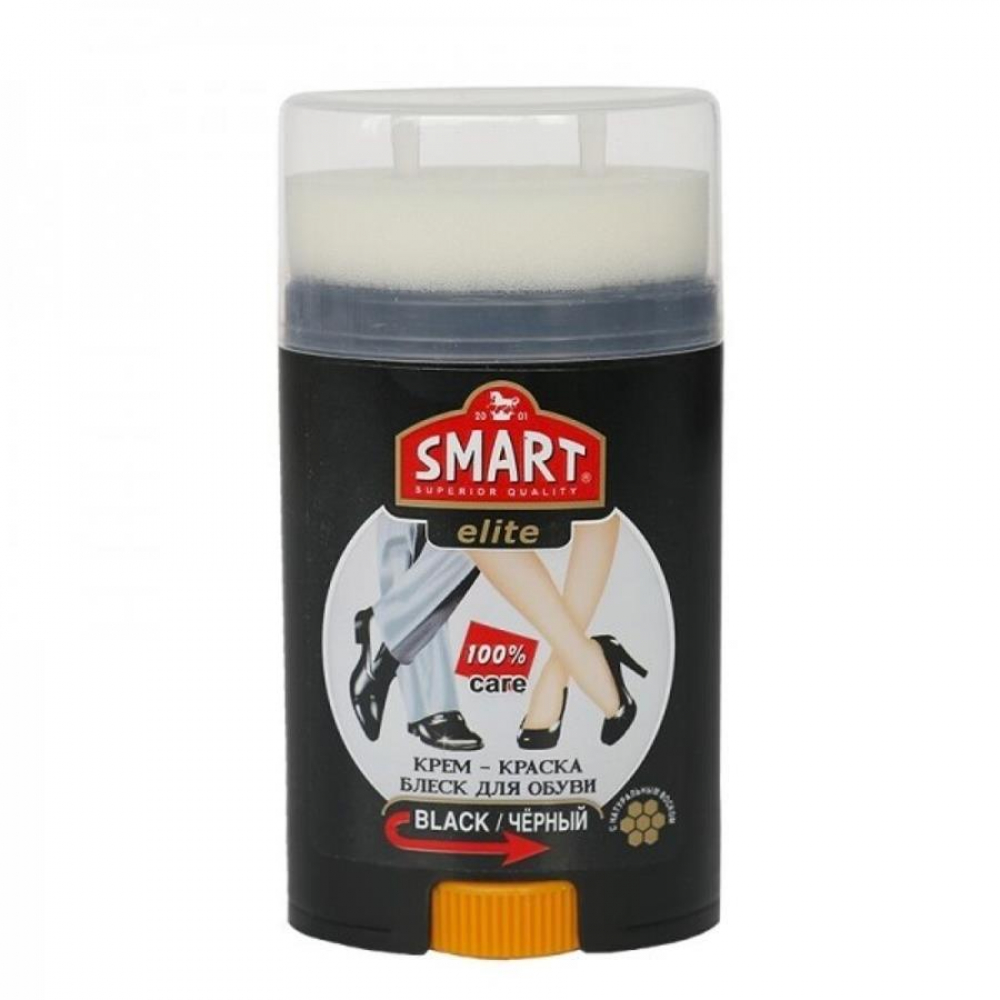 Smart elite крем блеск для обуви черный 60мл