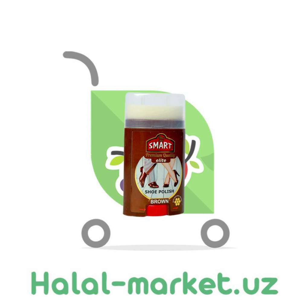 Smart elite крем блеск для обуви коричневый 60мл