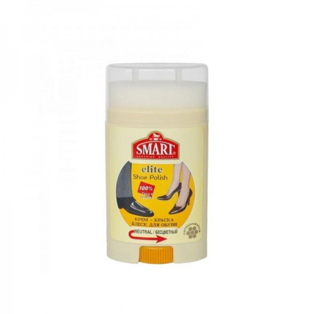 Smart elite крем блеск для обуви натуральный 60мл