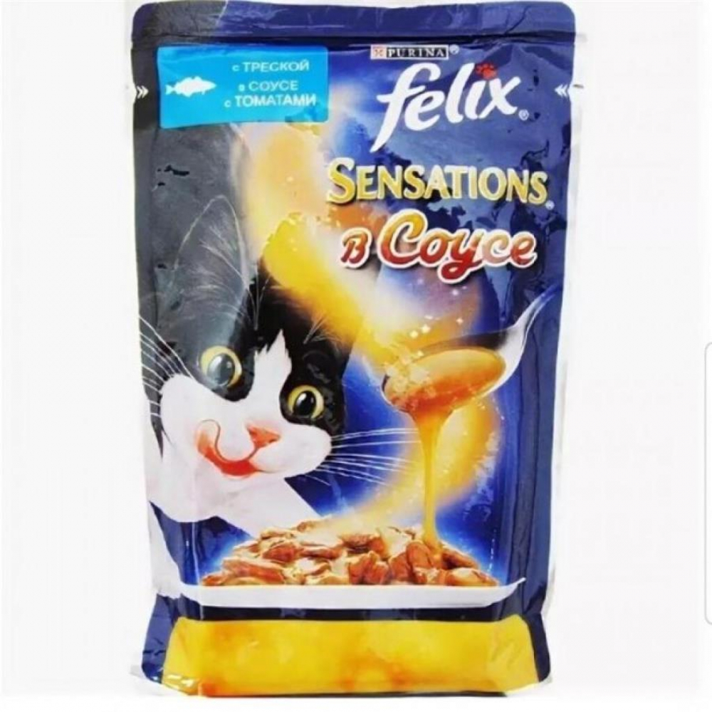 Корм FELIX С Треской в томате 85гр