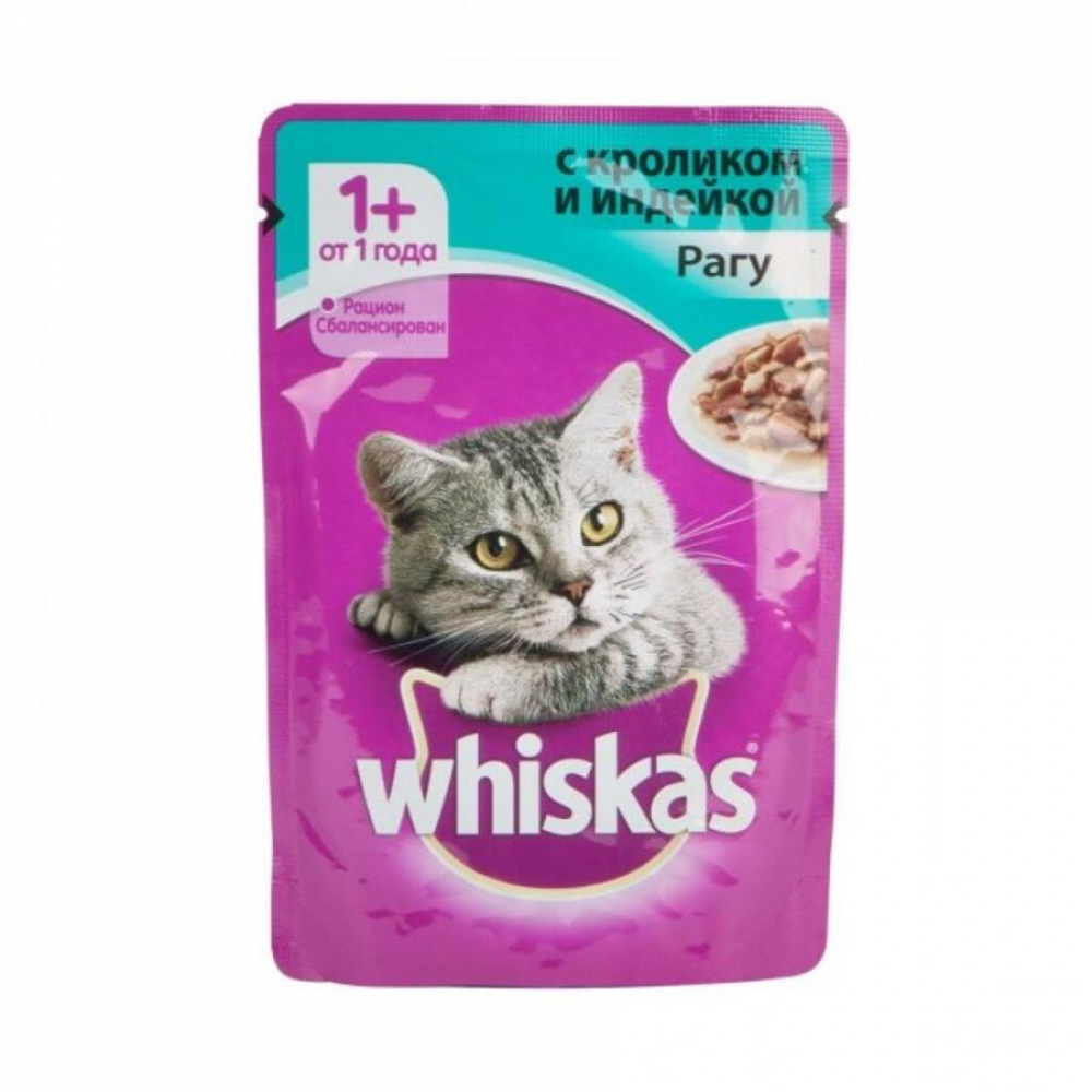 Корм Whiskas со вкусом кролика 85гр