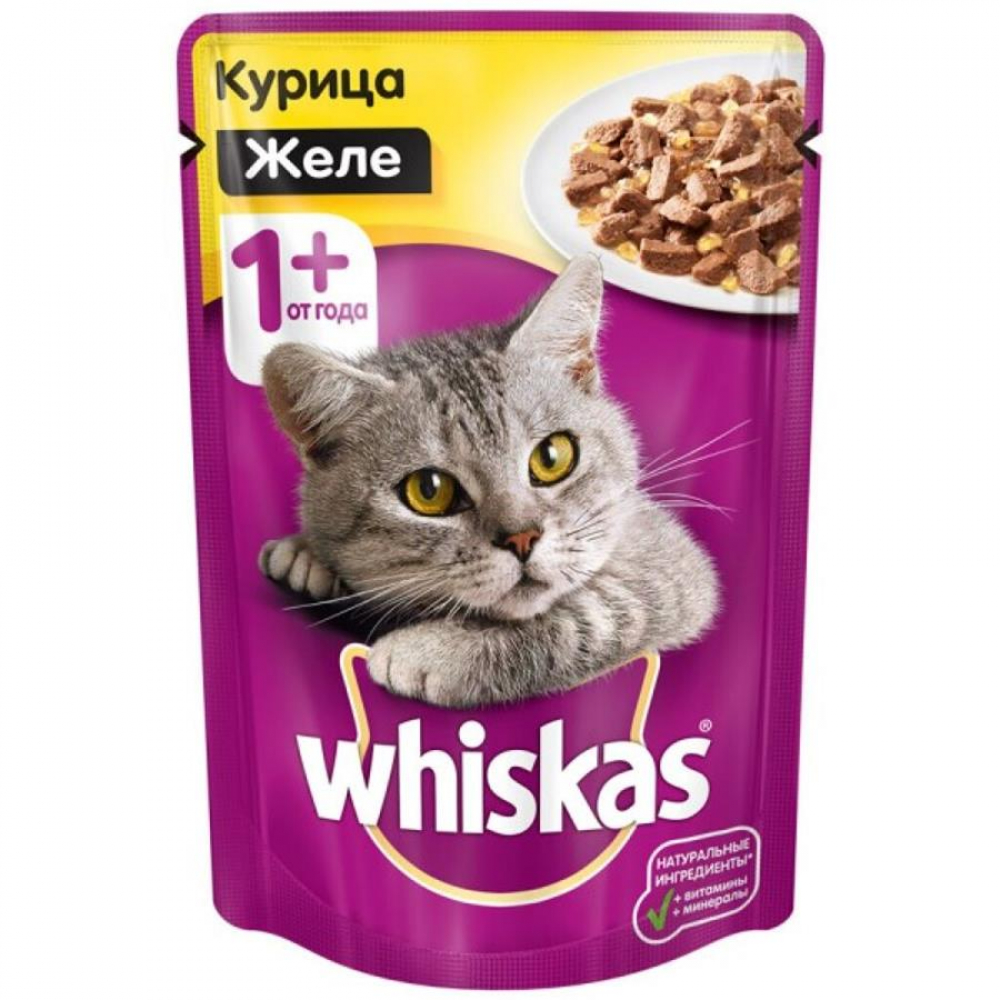 Корм Whiskas с желе курицей 85гр