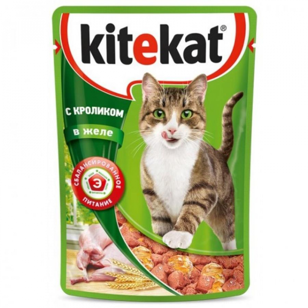 Корм Kitekat кролик в желе 85гр