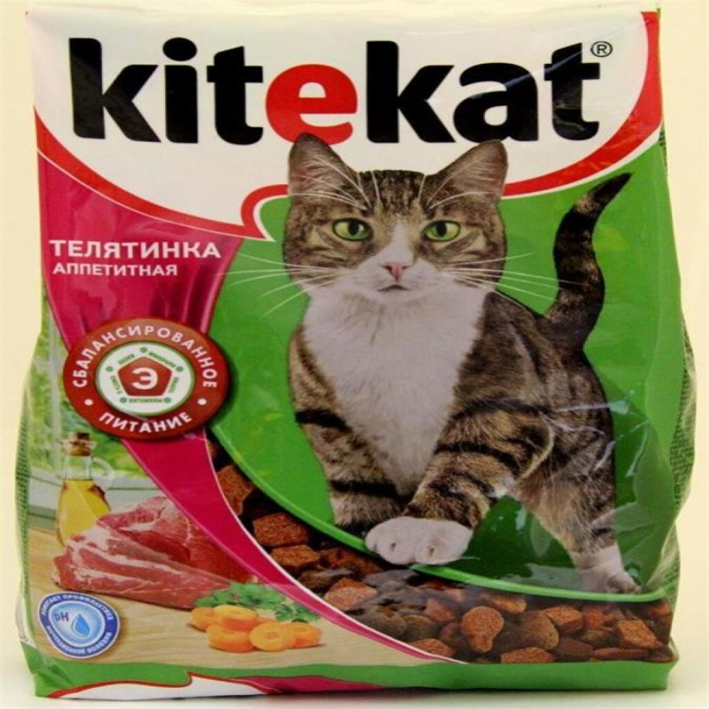 Корм для котов KITEKAT Телятина 350гр