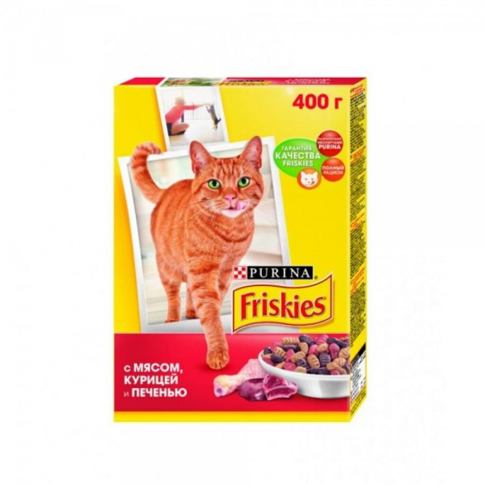 Корм кошачий FRISKIES Мясо курицы и печень 400гр