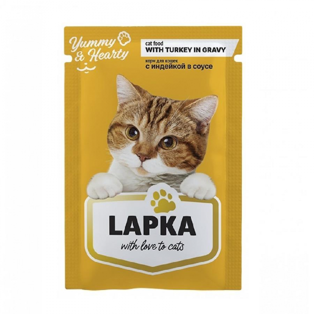 LAPKA брэндidagi mushuklar uchun oziq-ovqat, assorti 85g