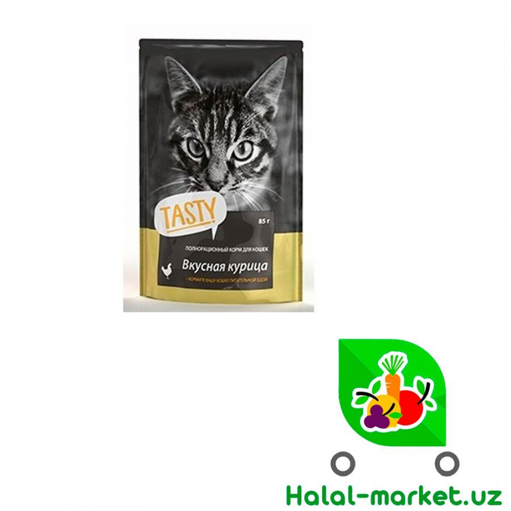 Корм для котов TASTY 85гр Вкусная курица