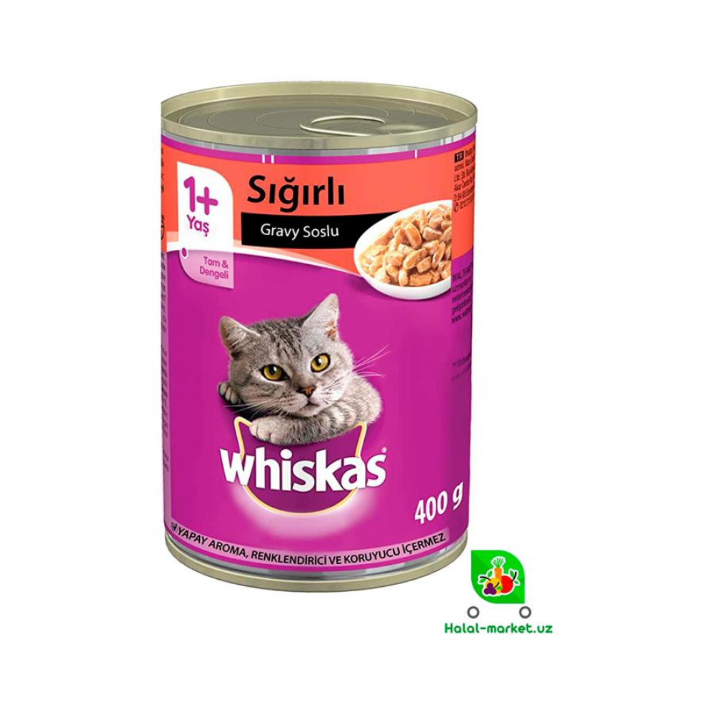 Корм WHISKAS ж/б ассортимент 400гр