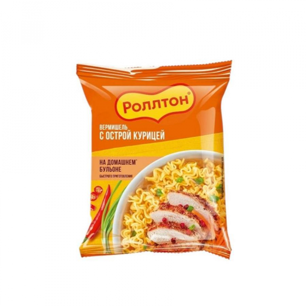 Лапша РОЛЛТОН По Домашнему Острая Курица 85г