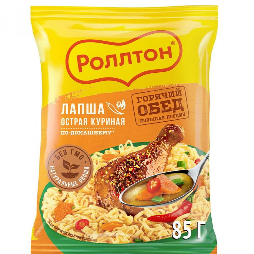 Лапша РОЛЛТОН По Домашнему Куринная 85г
