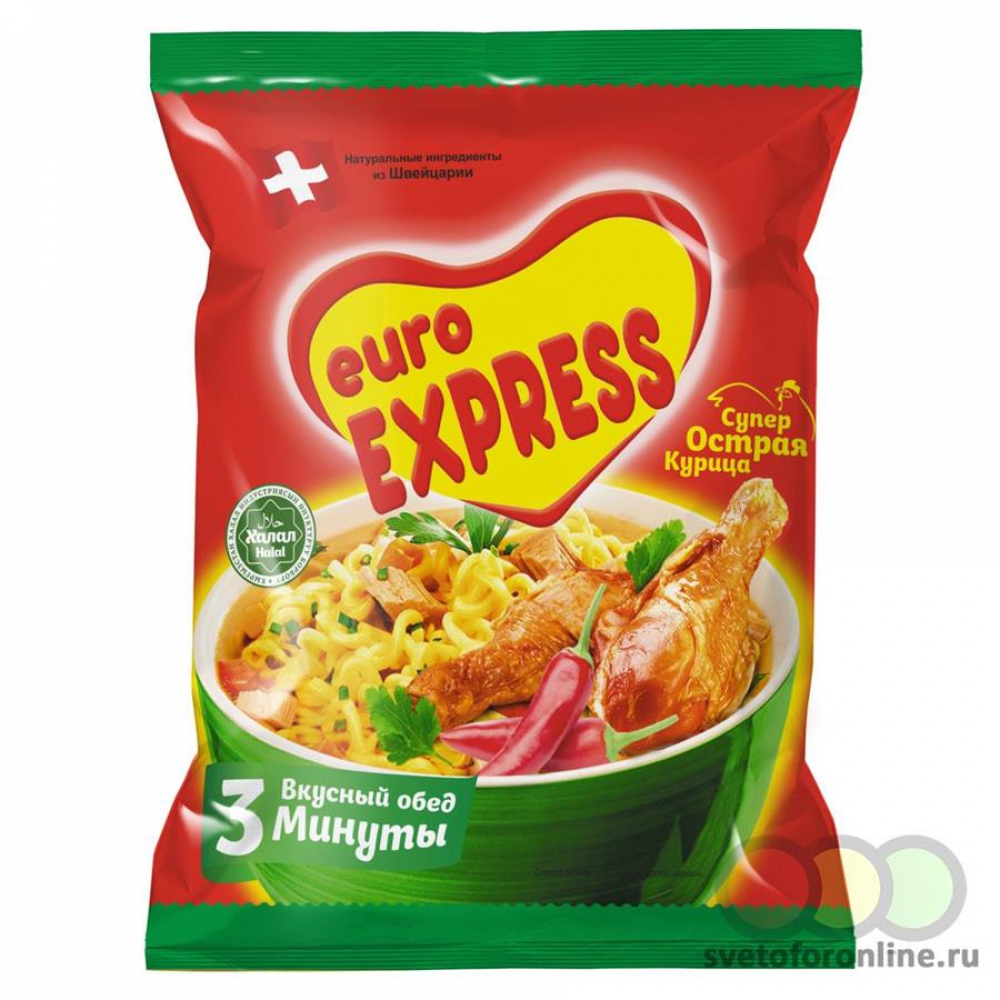 Лапша EURO EXPRESS Куриный 60гр М/у