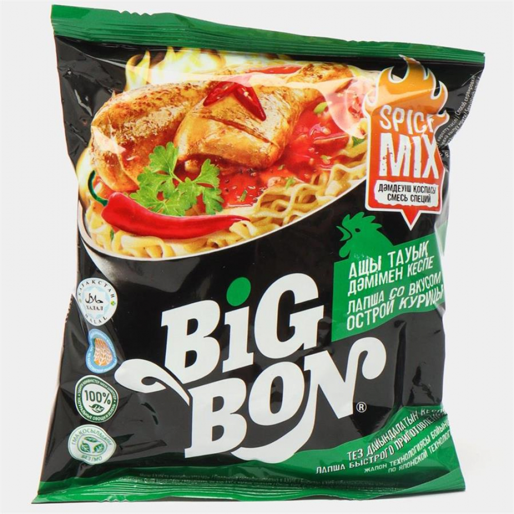 Лапша BIG BON Мутло қайнаган джолоб 75гр