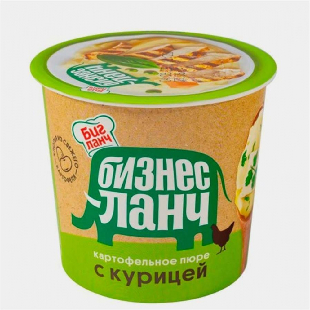 Bekor qilingan kartoshka pyuresi BIZNES LANC Kurytsa 40gr Stakan