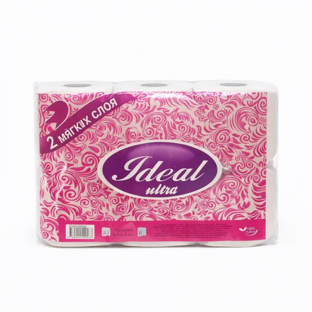 Туалетная бумага IDEAL ULTRA 6шт