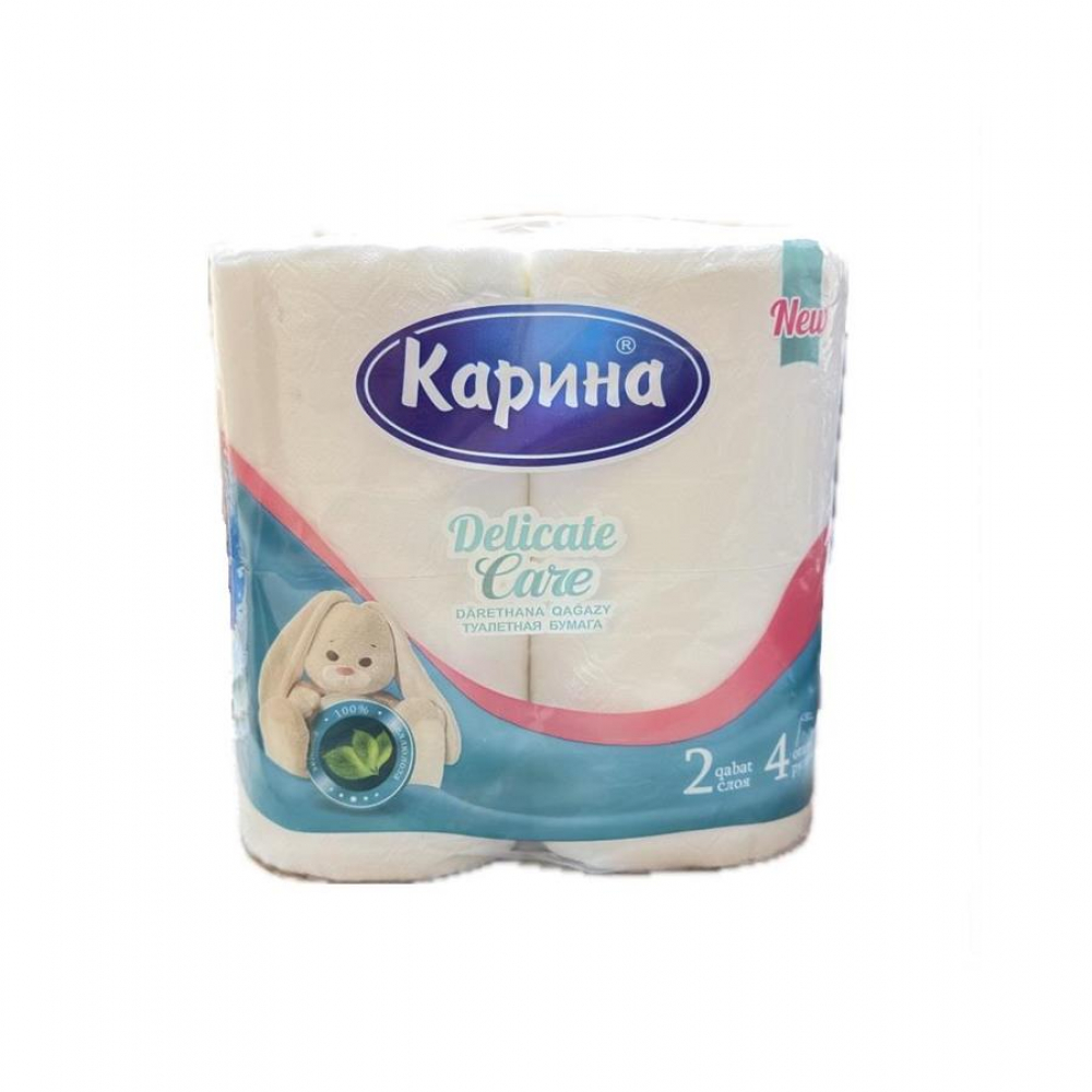 Туалетная бумага КАРИНА DELICATE CARE 2х слой 4шт