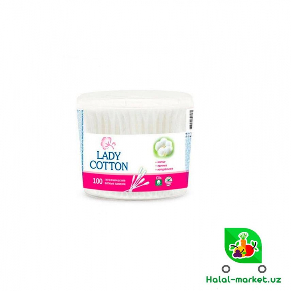 Ватные палочки LADY COTTON 100шт (PLASTIC)