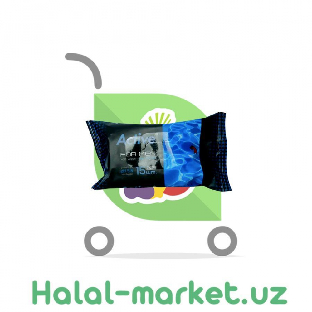Влажные салфетки Active For Men Menthol Fresh 15шт