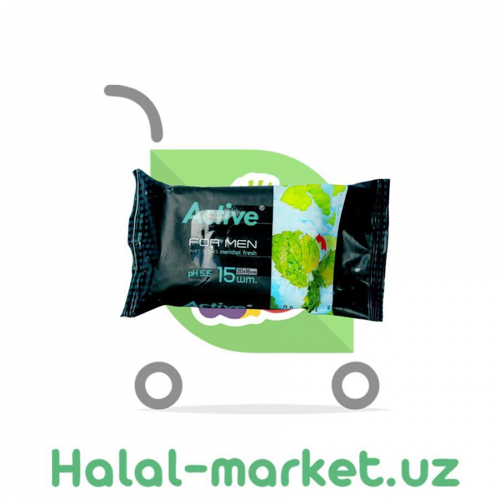 Влажные Салфетки Active For Men Forest Green 15шт