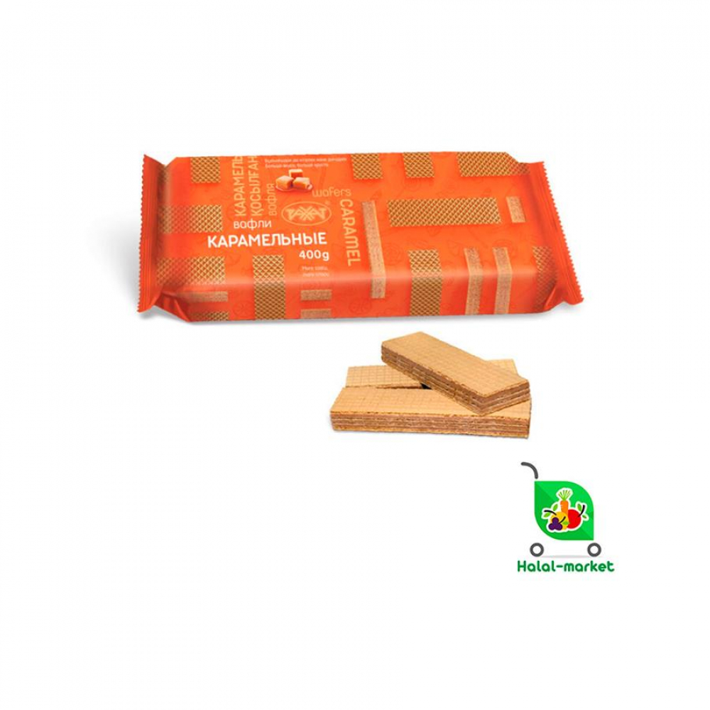 Вафли РАХАТ Карамель 400гр