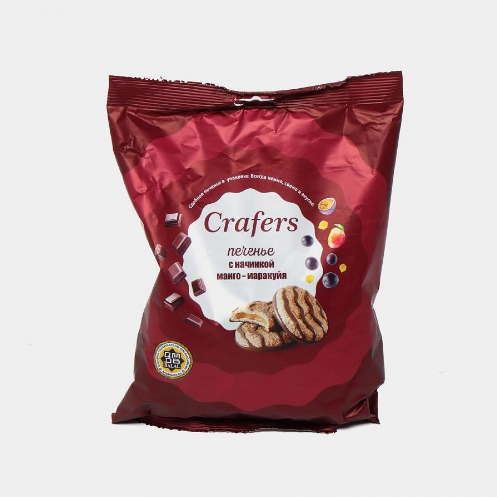 5659 Печенье CRAFERS PEANUT COOKIES BROWNIE глаз.(вес)