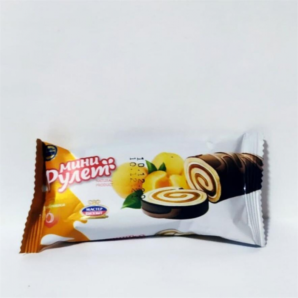 Рулет мини МАСТЕР БИСКВИТ Абрикос 32гр