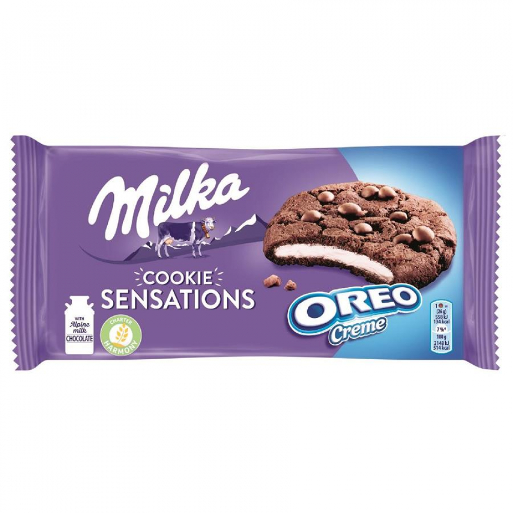 MILKA COOKIE SENSATIONS OREO CREME 156гр печенье