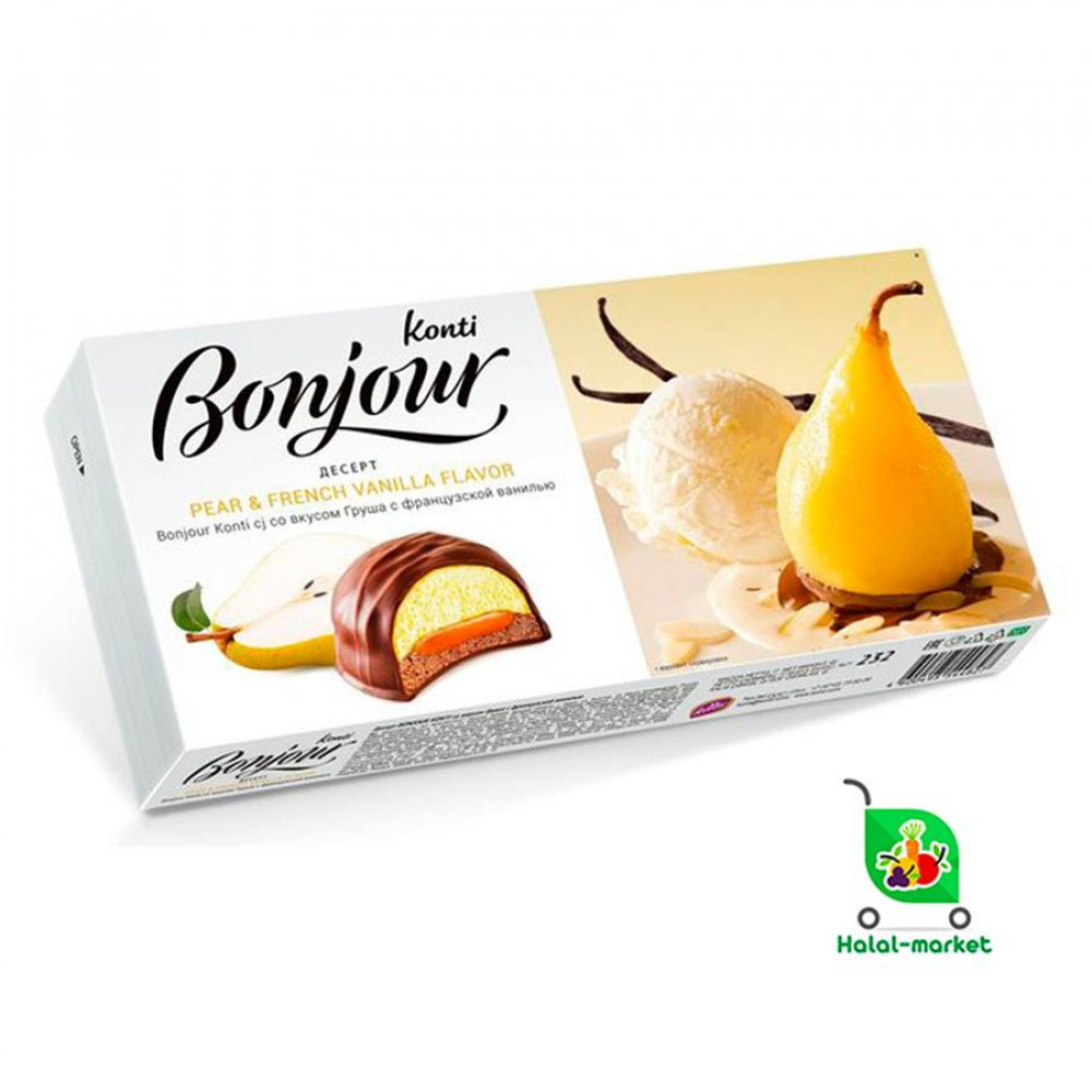 Печенье BONJOUR KONTI Ваниль,Груша 232гр