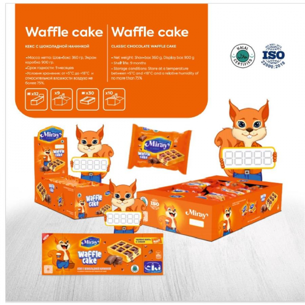 Печенье MIRAY waffle cake 4*180гр