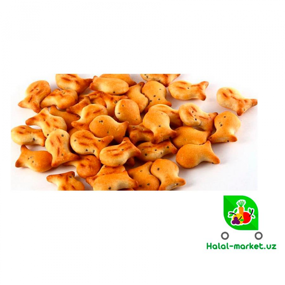 0172-Крекер Fish Crackers c маком (вес)