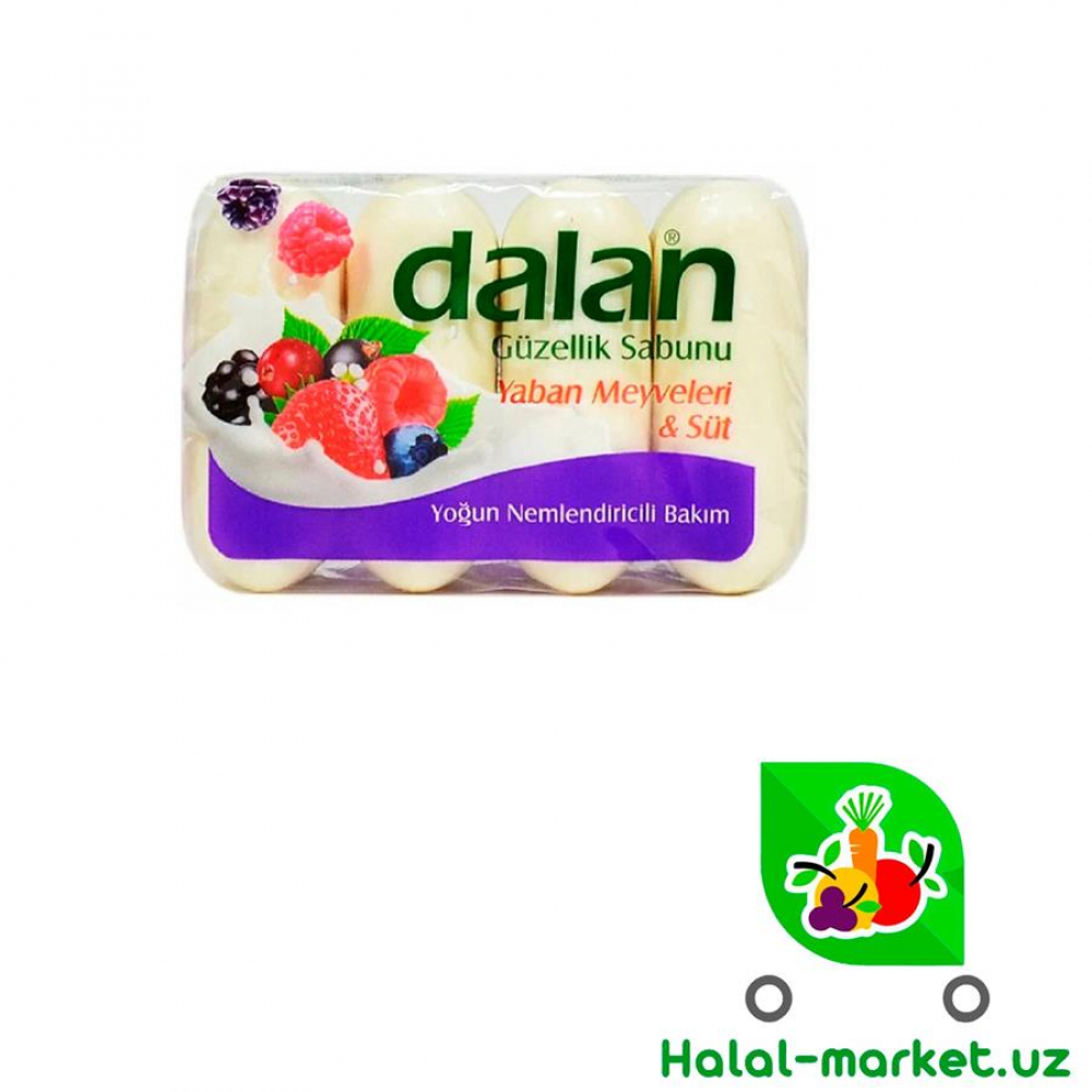Мыло DALAN 2в1 Горские Фрукты,Молоко 90гр*4/360гр
