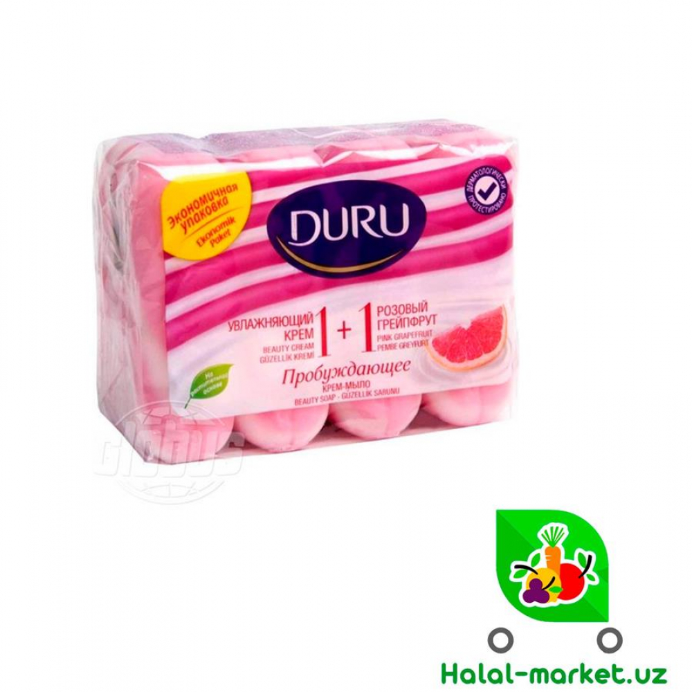 Мыло DURU 1+1 Розовый Грейпфрут 4*110гр