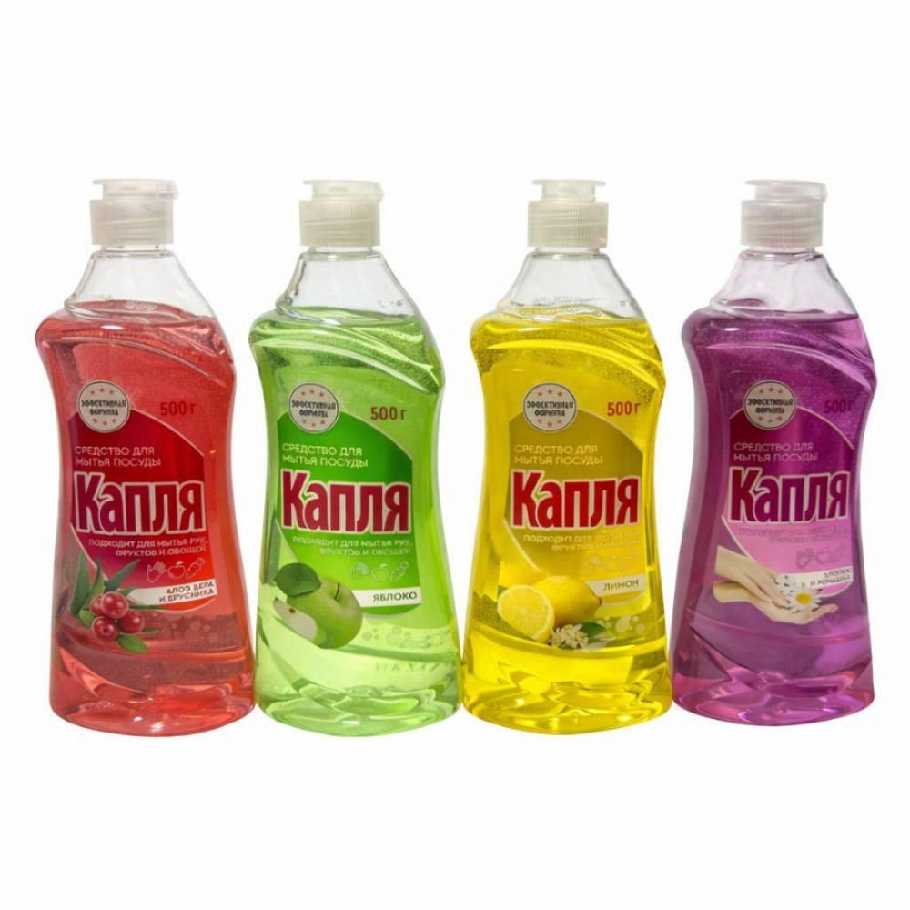 Гель для посуды КАПЛЯ ассортимент 500гр